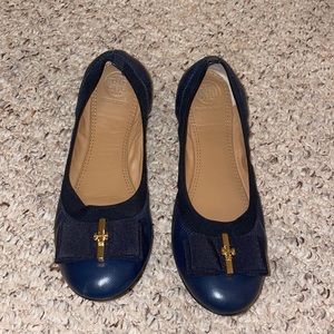 NEW Tory Burch Flats Navy Size 7